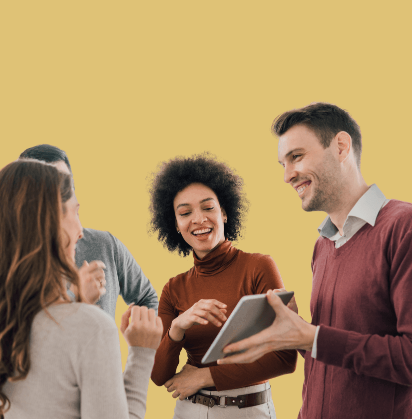 a team of marketing experts smiling