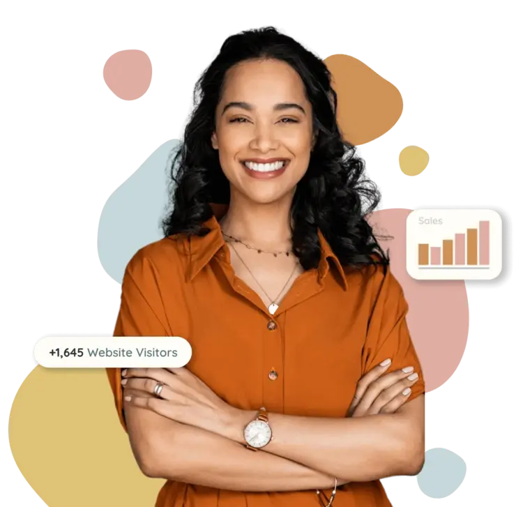 hero image , woman smiling